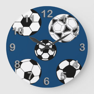 Soccer football time large clock