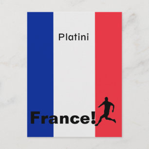 Soccer France, customizable Postcard