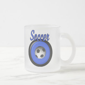 Soccer Frosted Glass Coffee Mug