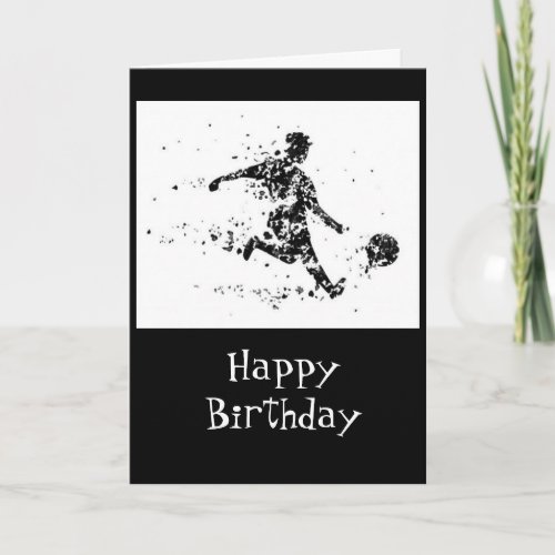 Soccer Fun Chocolate Birthday Cake Calories Card