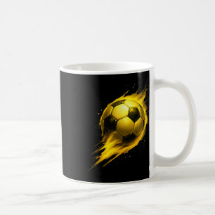 Soccer Fun Colorful Effect Tie Dye Black Yellow So Coffee Mug