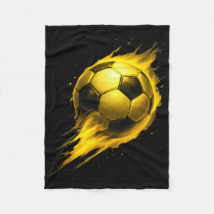 Soccer Fun Colorful Effect Tie Dye Black Yellow So Fleece Blanket