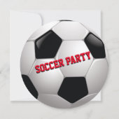 Soccer Fun Photo Birthday Epic Party Invitation (Back)