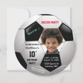 Soccer Fun Photo Birthday Epic Party Invitation (Front)