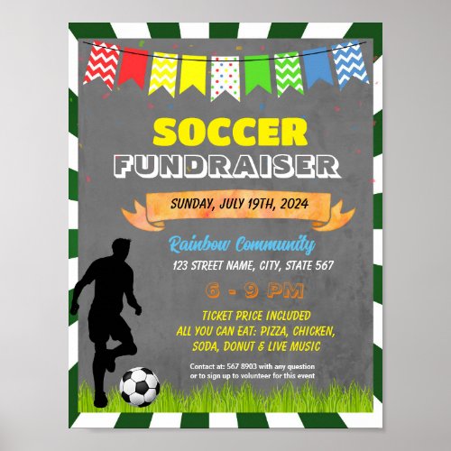 Soccer Fundraiser event template Poster