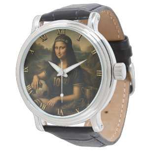 Soccer Funny Mona Lisa Watch