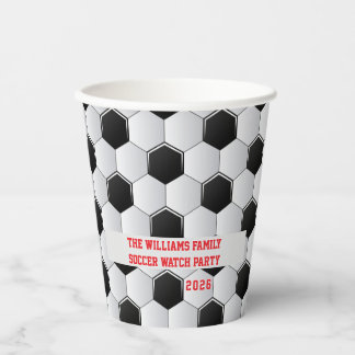 Soccer Futbal Bola 2026 Football Party Paper Cups