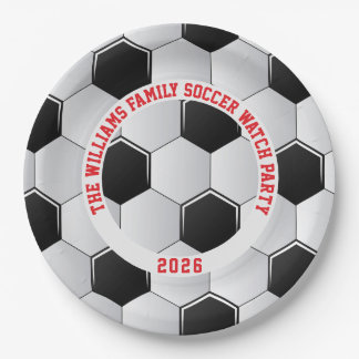 Soccer Futbal Bola 2026 Football Party Paper Plates