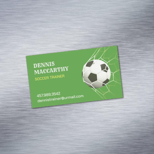 Soccer Futball Business Card Magnet (In Situ)