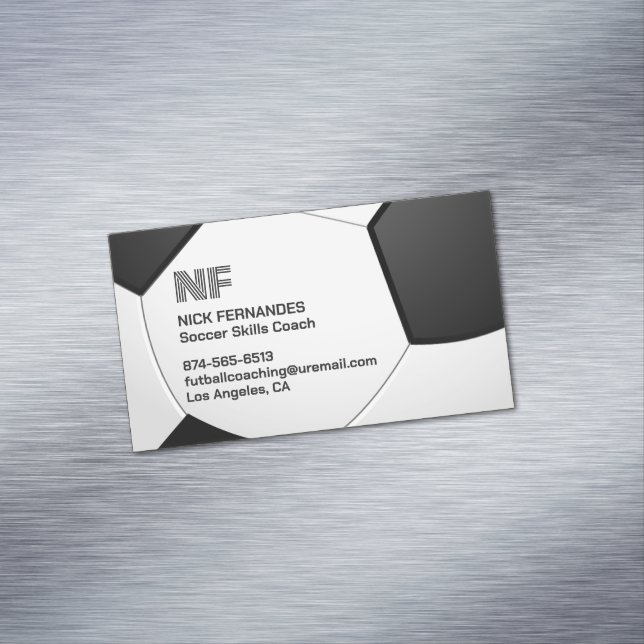 Soccer Futball Business Card Magnet (In Situ)