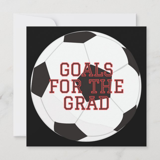 Soccer Futbol Graduation Guest Book Advice Cards (Front)
