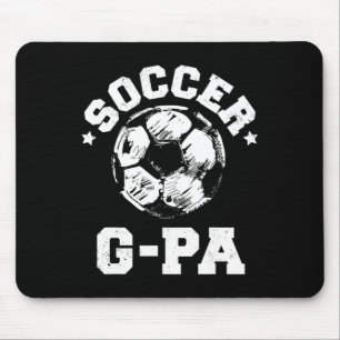 Soccer G-pa Soccer Ll Distressed Funny Soccer G-pa Mouse Pad