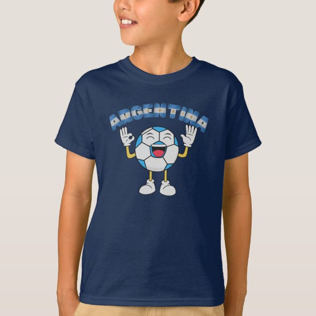 Soccer Game Argentina Football Soccer Player T-Shirt (Front)