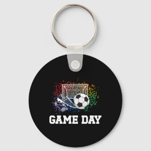 Soccer Game Day Goal Game Day Soccer Keychain