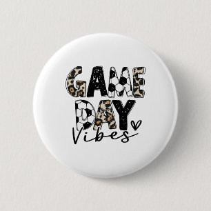 Soccer Game Day Vibes For Women Mom Soccer Mama Fa Button