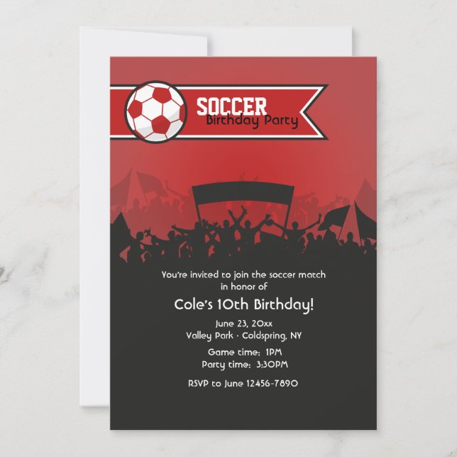 Soccer Game Invitation (Front)