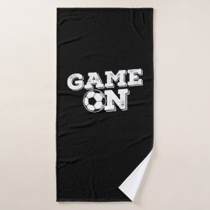 Soccer "Game on" Bath Towel