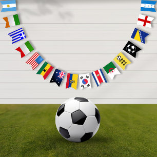 Soccer Game Party World Bunting Flags