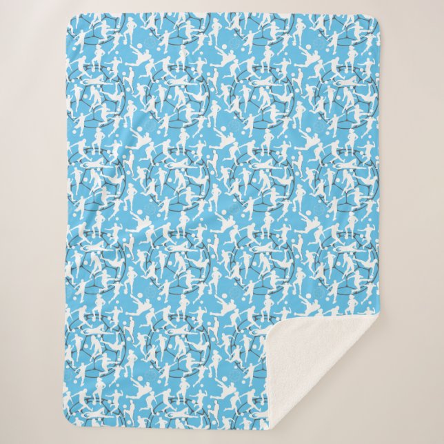 Soccer Game Pattern.b Sherpa Blanket (Front)
