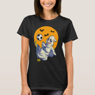 Soccer Ghost Halloween Men Boys Soccer Halloween T-Shirt