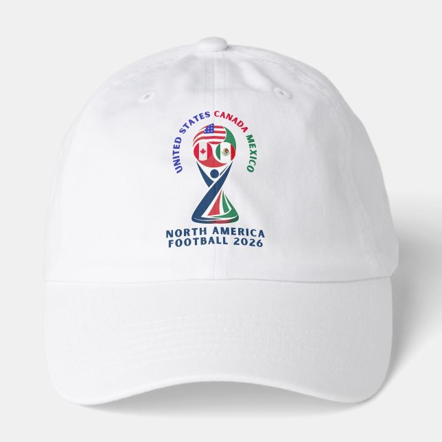 Soccer Gift for USA Canada Mexico Fans Hat (Front)
