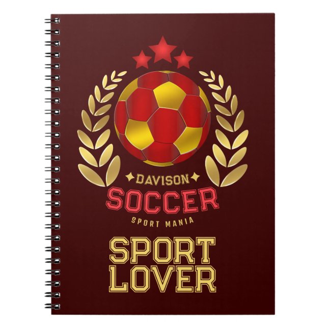 soccer gifts for boys notebook (Front)