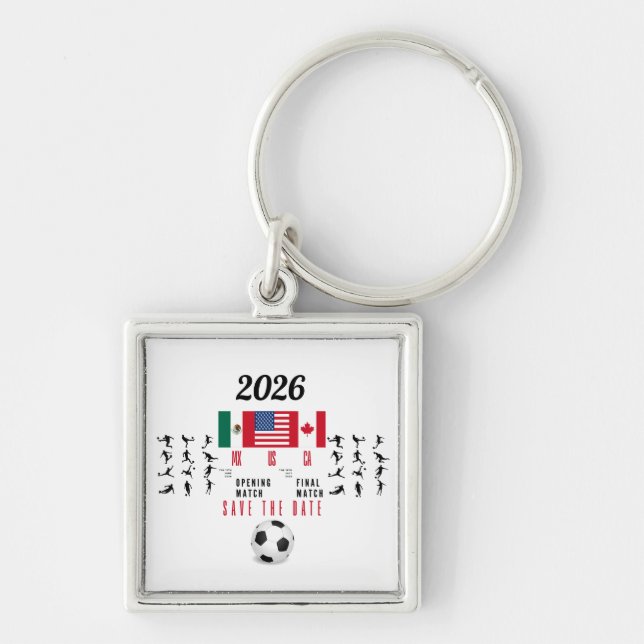 Soccer Gifts for Fans Keychain (Front)