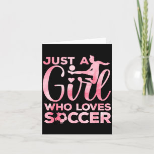 Soccer Girl Art For Girls Kids Toddler Women Socce Card