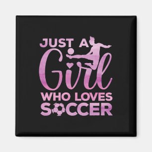 Soccer Girl Art For Girls Kids Toddler Women Socce Magnet