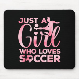 Soccer Girl Art For Girls Kids Toddler Women Socce Mouse Pad