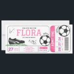 Soccer Girl Birthday Party Ticket Sports Digital  Invitation<br><div class="desc">Our Soccer Invitation is perfect for any soccer fan!
Welcome your guests to your soccer themed party with these awesome and fun invites.</div>
