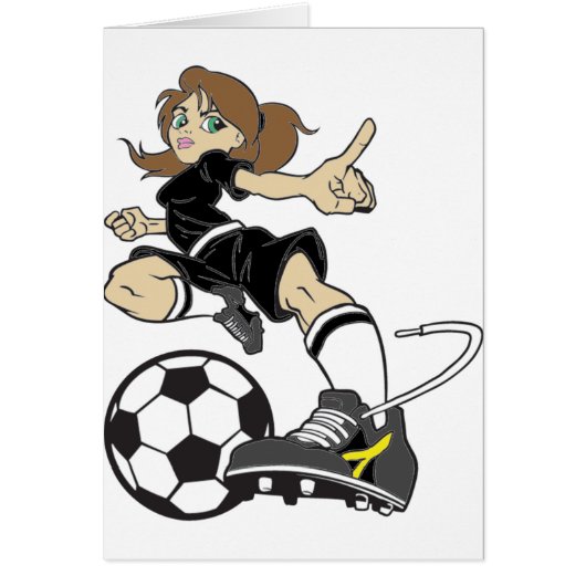 SOCCER GIRL BRUNETTE CARDS (Front)