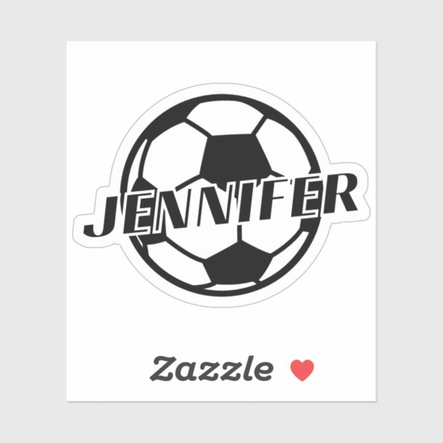 SOCCER GIRL CUSTOM NAME STICKER (Sheet)
