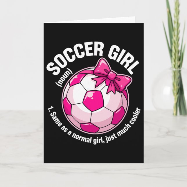 Soccer Girl Definition  Card (Front)