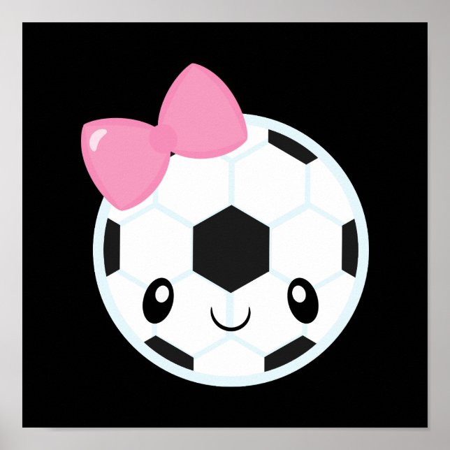 Soccer Girl Emoji Poster (Front)