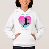 Soccer Girl Heart Hoodie w/ Name (Front)