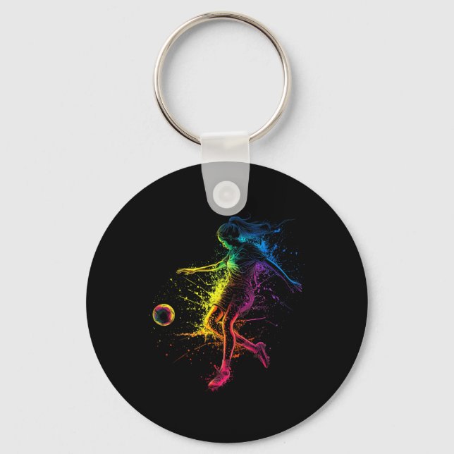 Soccer Girl  Keychain (Front)