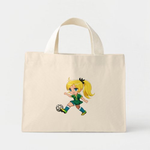 Soccer Girl Mini Tote Bag