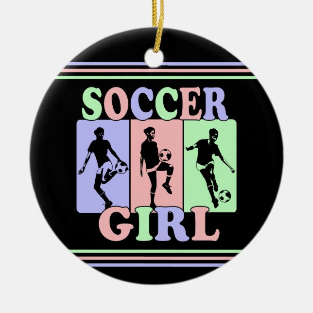 Soccer Girl Ornament (Front)