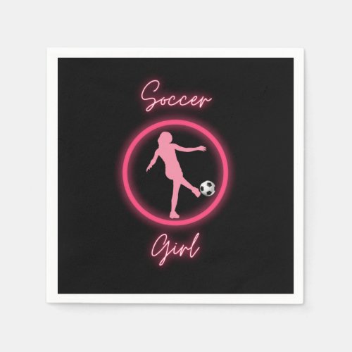 Soccer Girl Pink Glow  Napkins