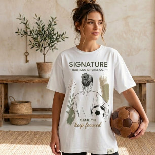 Soccer Girl Sketch Watercolor Abstract Tri-Blend S Shirt
