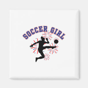 Soccer Girl Soccer Fan Support Stadium Show Your P Magnet