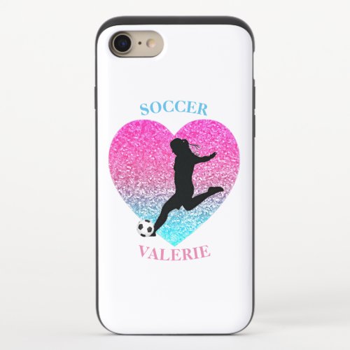 Soccer Girl Sparkle   iPhone 87 Slider Case