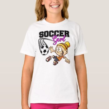 Soccer Girl T-shirt by StargazerDesigns at Zazzle
