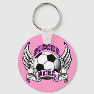 Soccer Girl Tattoo Keychain