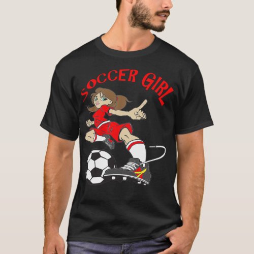 SOCCER GIRL TEXT no soccer  T_Shirt
