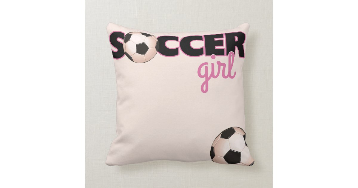 Soccer Girl Throw Pillows