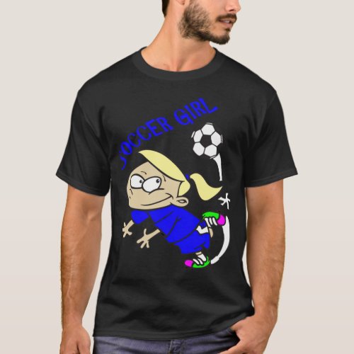 SOCCER GIRL TOON funny saying  T_Shirt