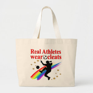 SOCCER GIRLS ARE THE BEST ATHLETES LARGE TOTE BAG
