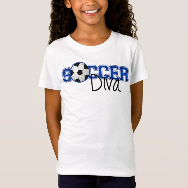 Soccer Girls' Fitted Bella Babydoll Shirt (Front)